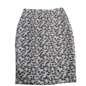Ann Taylor Leopard Animal Print Pencil Midi Skirt- size 4